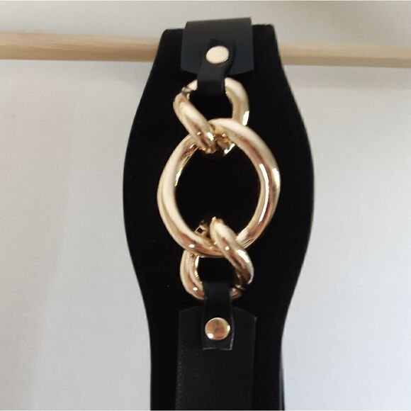 NWT H&M Waist Belt Chainlink Faux Suede  - Picture 2 of 6